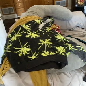 Hawaiian hoodie crop top